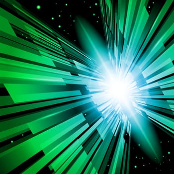 Beautiful Abstract Backdrop Effect of Green Radiance