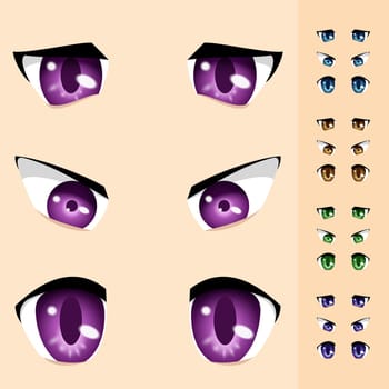 Set of animals Eyes. Illustration for design