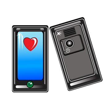Mobile smart phone. Illustration on white background