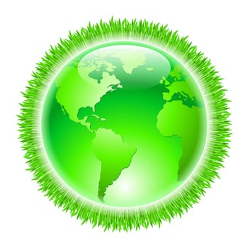 Green Earth. Illustration on white background for design