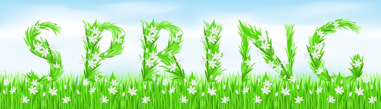 Eco-Style Grass Letters. Spring. Vector version letters is in my gallery.