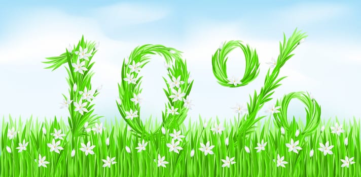 Eco-Style Grass Letters. Ten percent. Vector version letters is in my gallery.