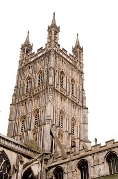 stunning view of Gloucester Cathedral, England (United Kingdom) (isolated on white background)