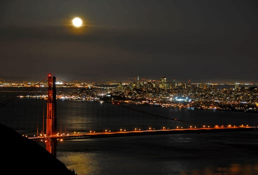 Golden Gate by night