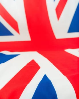 Flag of Great Britain - UK Flag Drapery - Shallow Depth of Field