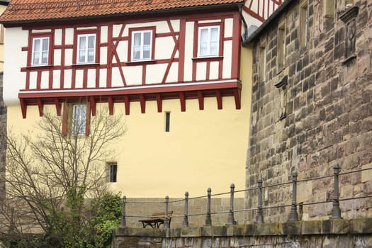 Half-timbered house in Kronach,Bavaria,Germany