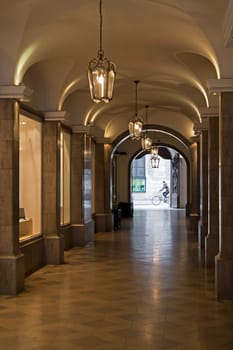 Historic passage in the old town of Munich in Germany