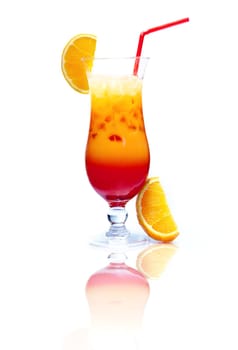 Multi Colored Cocktail isolated on white background. Many other Drinks in my Portfolio.