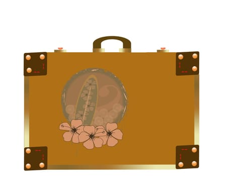 Illustration of an old suitcase