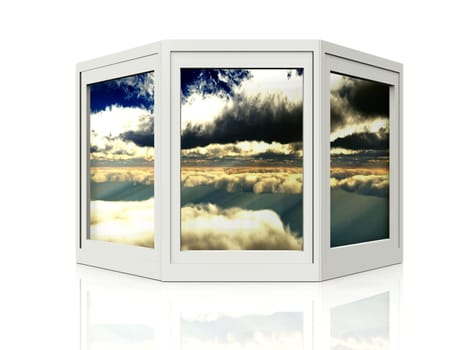 window and clouds