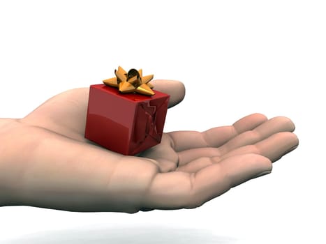 the gift in the hand