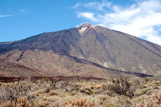on the southern face of the volcano of Mount Teide in Tenerife Spain