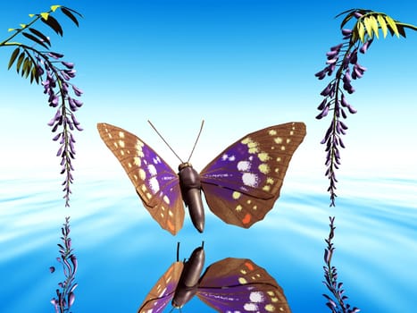 the beautiful butterfly with wings