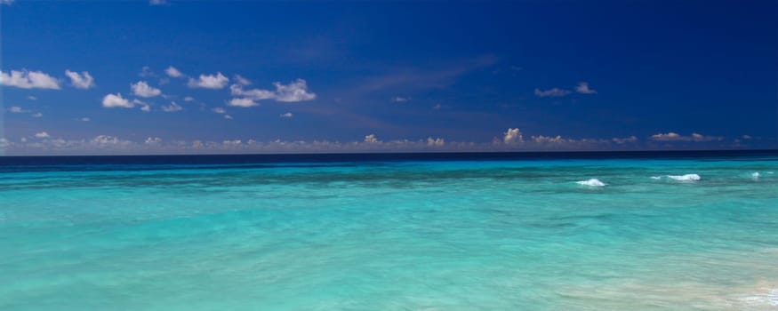 View of the Atlantic Ocean from the Caribbean island of Barbados.