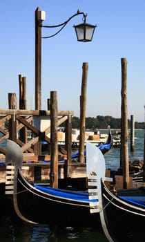 Bow fitting,so-called "ferro"",of a gondola in Venice,Italy"