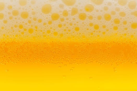 cold beer,close-up with foam and bubbles