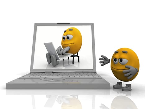 the yellow smiley learns informating