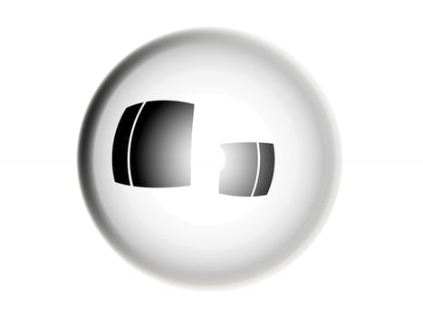 glass ball on a white background