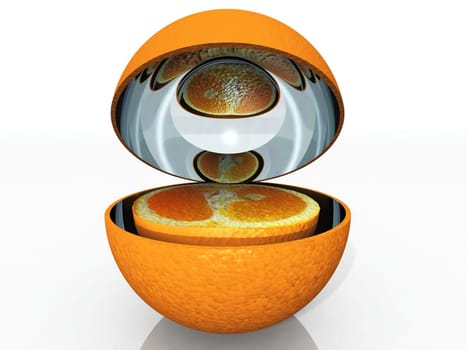 orange in an orange metallic