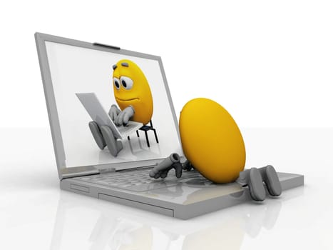 the smiley learns the Internet