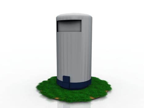 trash on the green grass