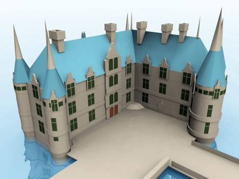illustration of a big castle