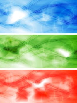 Vibrant wavy banners collection. Vector illustration eps 10