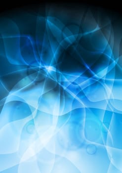Bright background with waves. Eps 10. Gradient mesh included