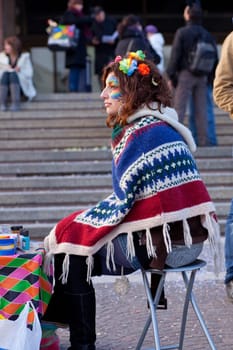 Make up artist in the Venice carnival