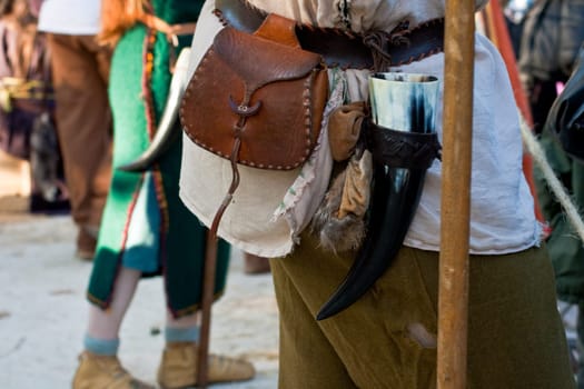 Photo of a man with the bag attached to a belt