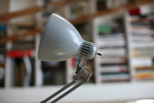 Detail of an vintage gray lamp