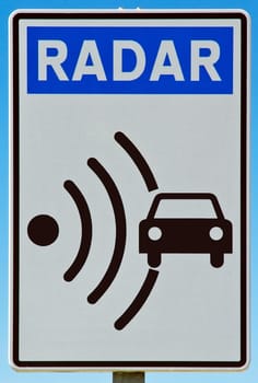 Signal indicator radar signal, found on roads in Spain Europe