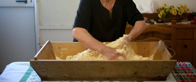 Knead the dough by hand