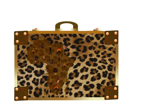 Illustration of an old suitcase