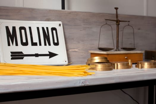 Famous italian Spaghetti on the table