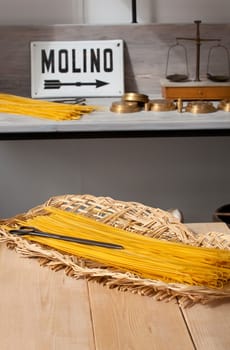 Famous italian Spaghetti on the table