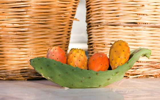 Fresh sicilian Ripe prickly pear