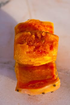 Fresh sicilian peeled prickly pear