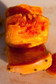 Fresh sicilian peeled prickly pear