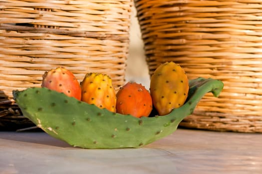 Fresh sicilian Ripe prickly pear