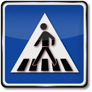 Zebra crossing sign
