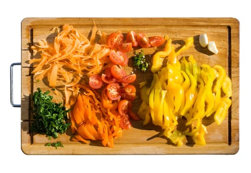 Various vegetables on a cutting board