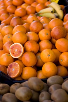 Photo of fresh Oranges and kiwi
