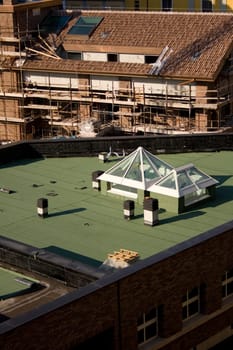 Roofing waterproofing in new building