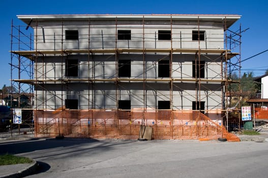Scaffold oin an House under construction