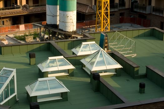 Roofing waterproofing in new building
