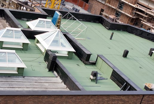 Roofing waterproofing in new building