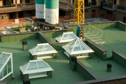 Roofing waterproofing in new building