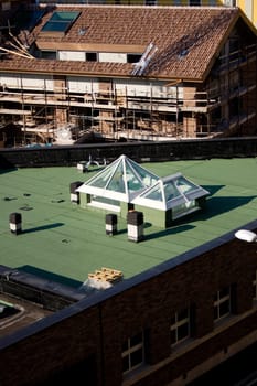 Roofing waterproofing in new building