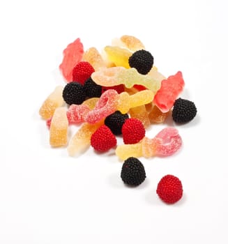 Marshmallows on white background